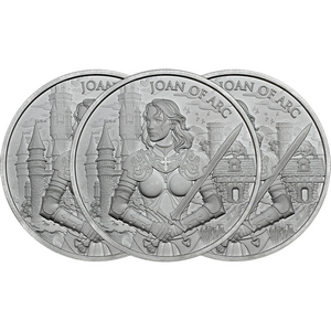 Joan of Arc Legendary Warriors Series 1oz .999 Silver Medallion 3pc