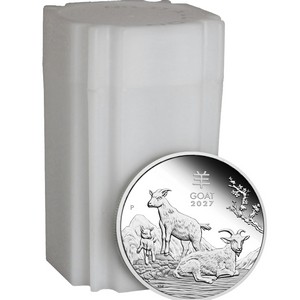 2027 P $1 Australia Lunar Series III 1oz Silver Year of the Goat BU Coin 20pc Roll 2027 P $1 Australia Lunar Series III 1oz Silver Year of the Goat BU Coin 20pc Roll