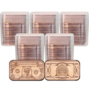 Donald Trump 45 Banknote 1oz .999 Fine Copper Bar 100pc Donald Trump 45 Banknote 1oz .999 Fine Copper Bar 100pc