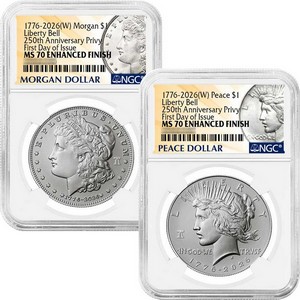 1776-2026 W Silver American Eagle Liberty Bell 250th Anniversary Privy Coin PF69 UC ER NGC Blue Label 1776-2026 W Silver American Eagle Liberty Bell 250th Anniversary Privy Coin PF69 UC ER NGC Blue Label