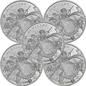 Achilles Legendary Warriors Series 1oz .999 Silver Medallion 5pc Achilles Legendary Warriors Series 1oz .999 Silver Medallion 5pc