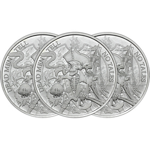 Dead Men Tell No Tales Silver 1oz .999 Medallion 3pc Dead Men Tell No Tales Silver 1oz .999 Medallion 3pc