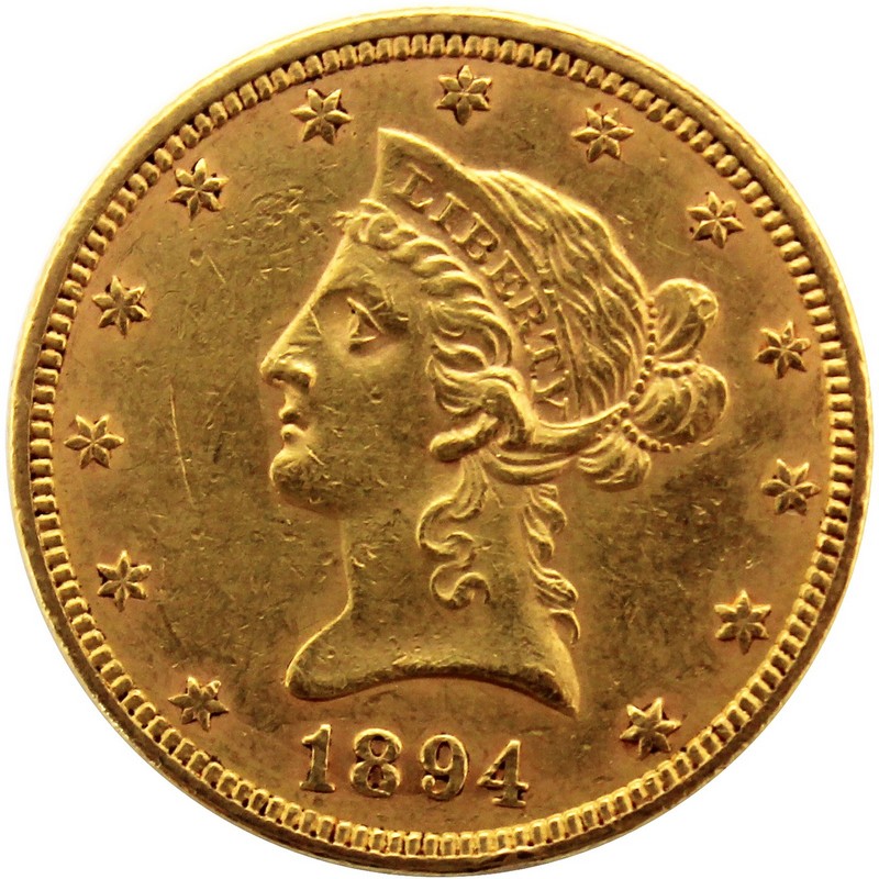 1894 $10 Gold Liberty XF/AU | SilverTowne 1894 $10 Gold Liberty XF/AU | SilverTowne