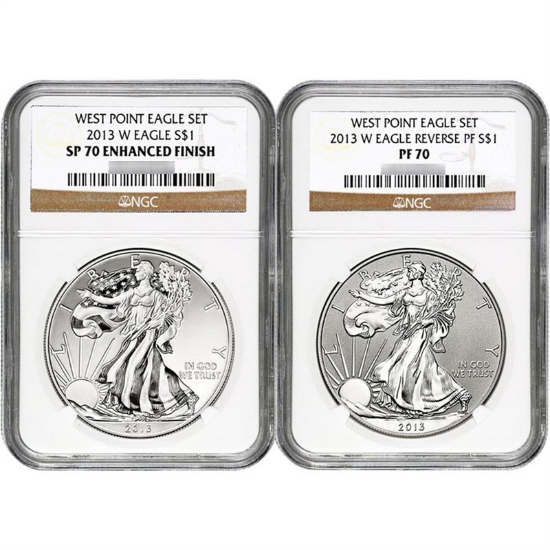 希少　2013 アメリカ　イーグル銀貨　2枚セット　NGC PF70 SP70 アメリカ 2013年 イーグル銀貨 NGC SP70