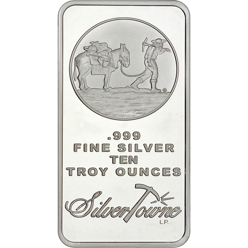 1 oz .999 Silver Bars SilverTowne Trademark Logo Design