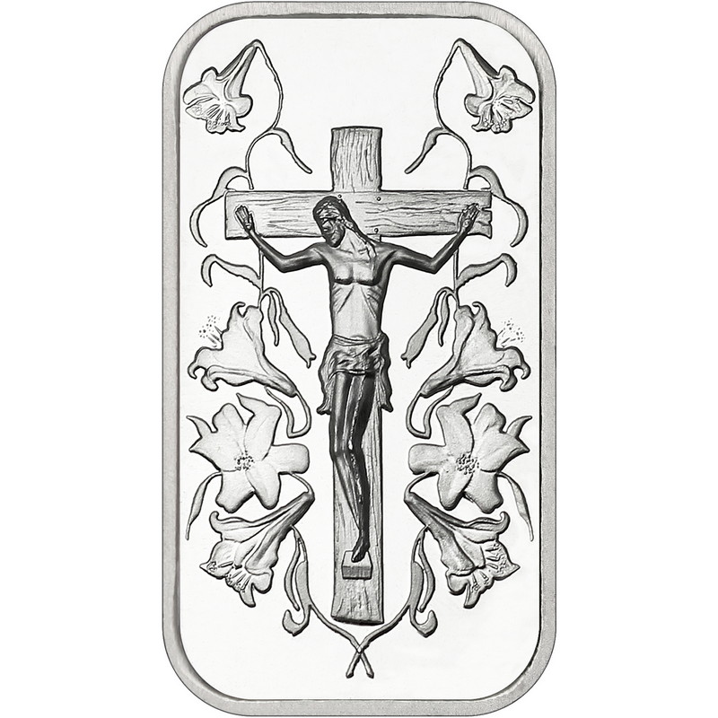Jesus on the Cross 1 oz Silver Bar | SilverTowne