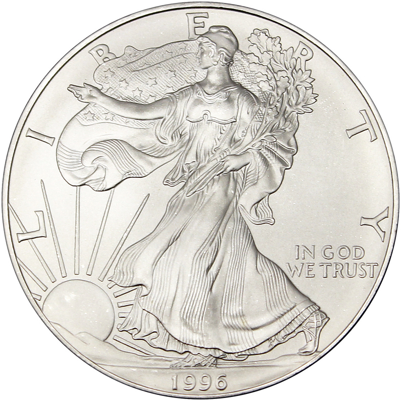 1996 Silver American Eagle BU Coin | SilverTowne