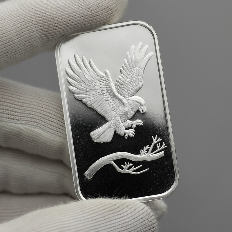 1 Oz 999 Fine Silver Bar Eagle St Trademark Design