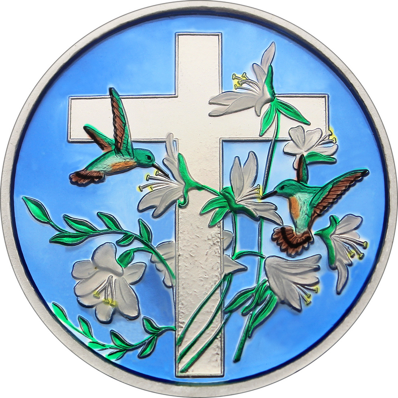 2014 April Silver Of The Month Religious Cross SilverTowne