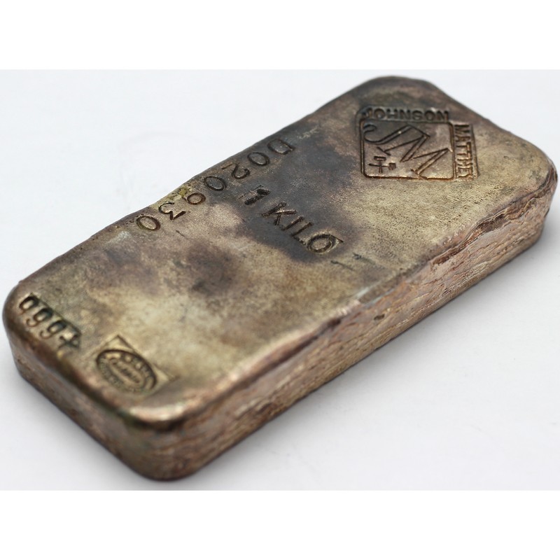 1 Kilo Johnson Matthey Poured Silver Bar | SilverTowne