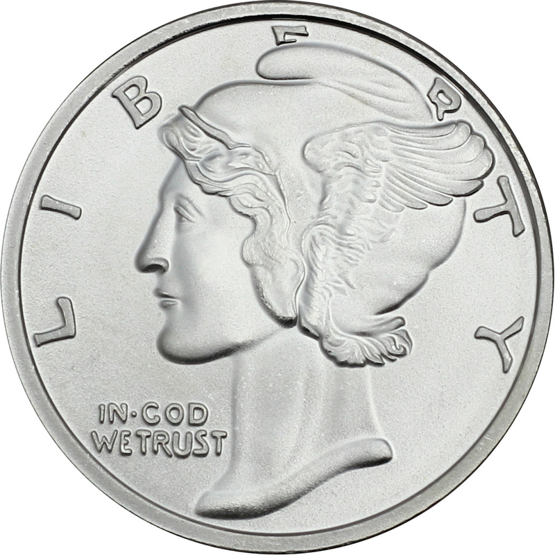 Mercury Dime Replica 1oz .9999 Silver Medallion | SilverTowne