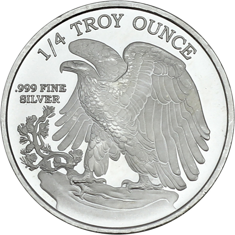 Walking Liberty Replica 1/4oz Silver Medallion Bullion