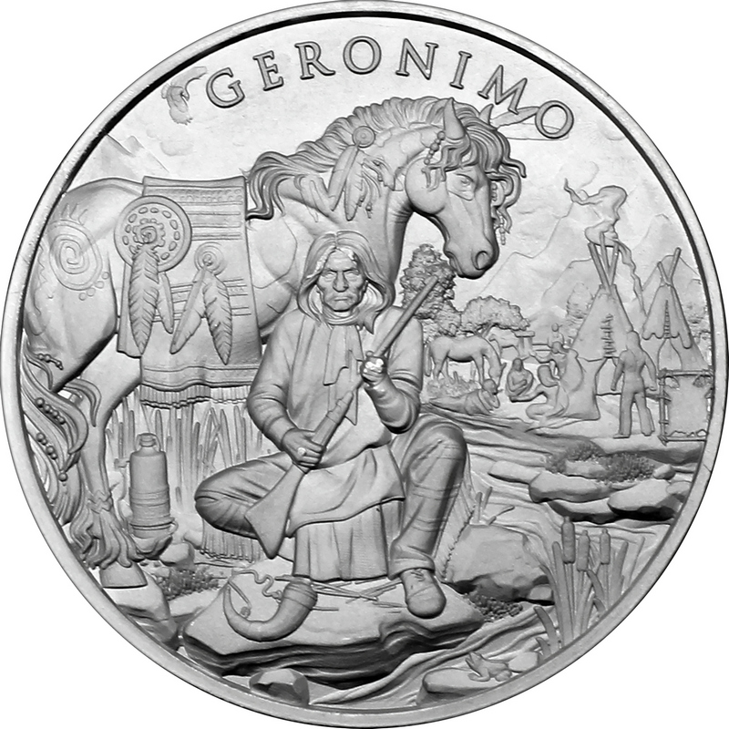 Geronimo Legendary Warriors Series 1oz .999 Silver Round | SilverTowne