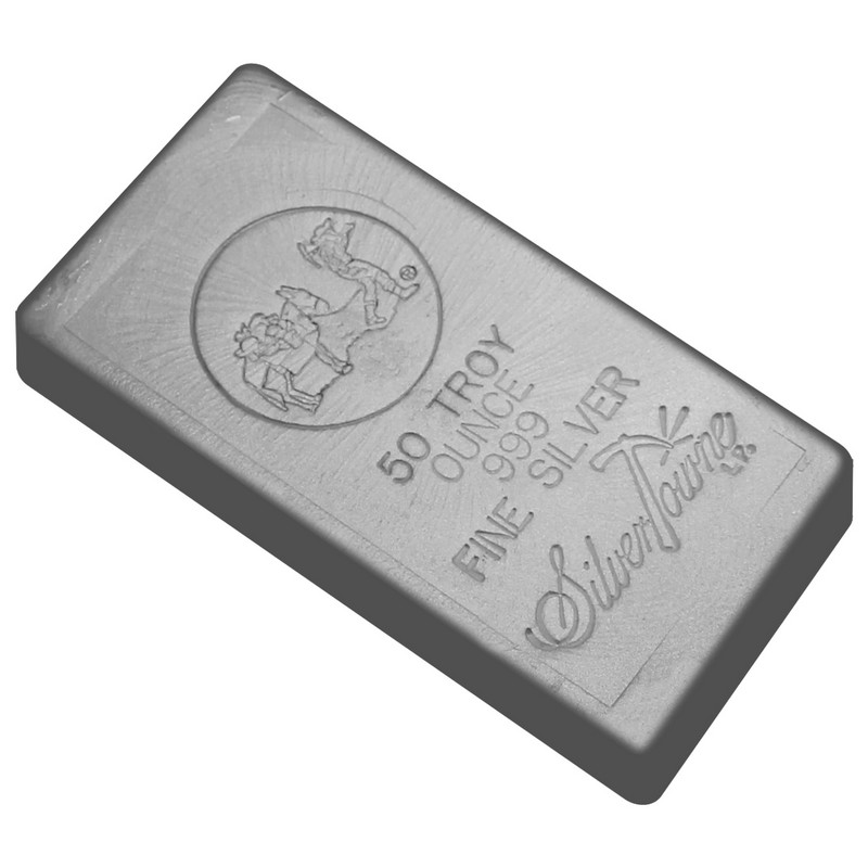 50 Oz Hand Poured Silver Bar 999 Fine Silvertowne