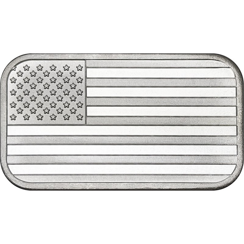 American Flag 1 Ounce Pure Silver Bullion Bar