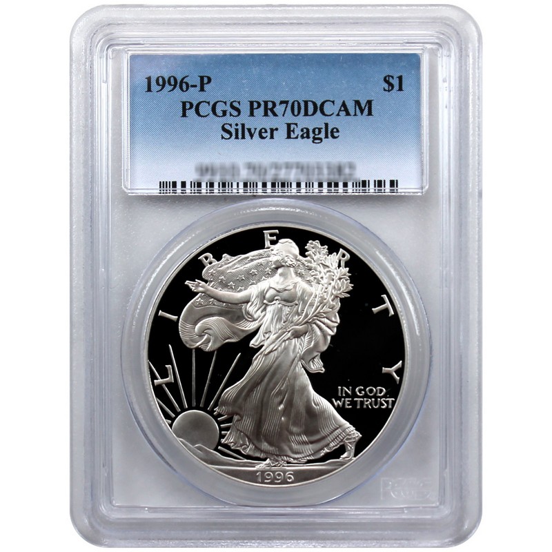 PCGS PR70 DCAM 1996-P American Silver Eagle Proof