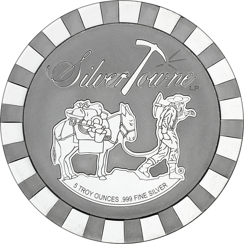 5oz SilverTowne Stackables - Trademark Prospector Design | SilverTowne