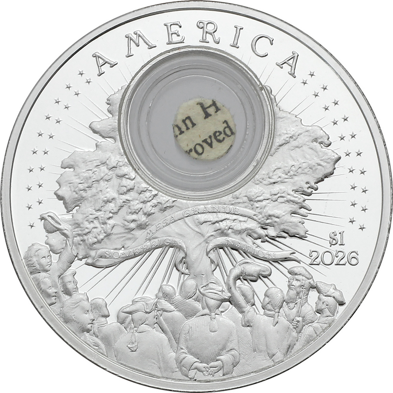 2026 Declaration 1oz Colorized Proof Silver $1 Coin w/ 1776