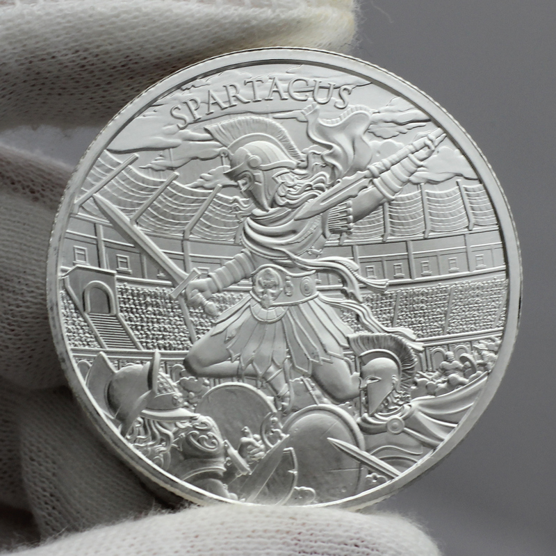 Spartacus Legendary Warriors Series 1oz .999 Silver Round