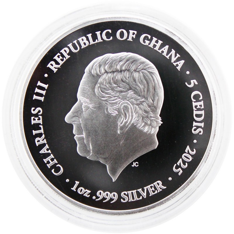 その他 Commemorative Coins 2024 Antique Colorized Republic of Ghana Silver Biker