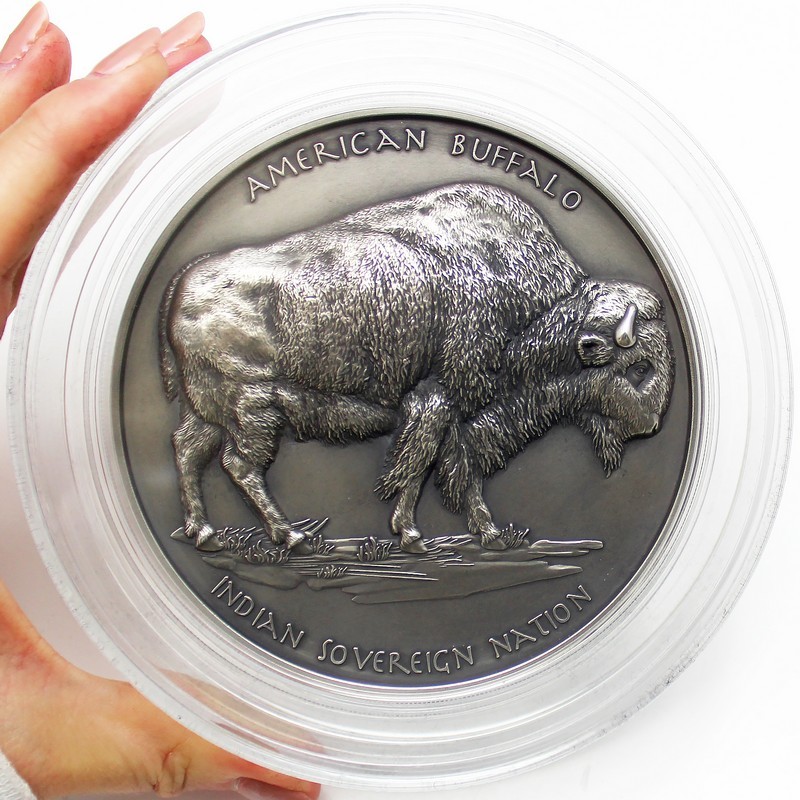 2023 Oglala Lakota Sioux Nation Sitting Bull Kilo Silver Antiqued