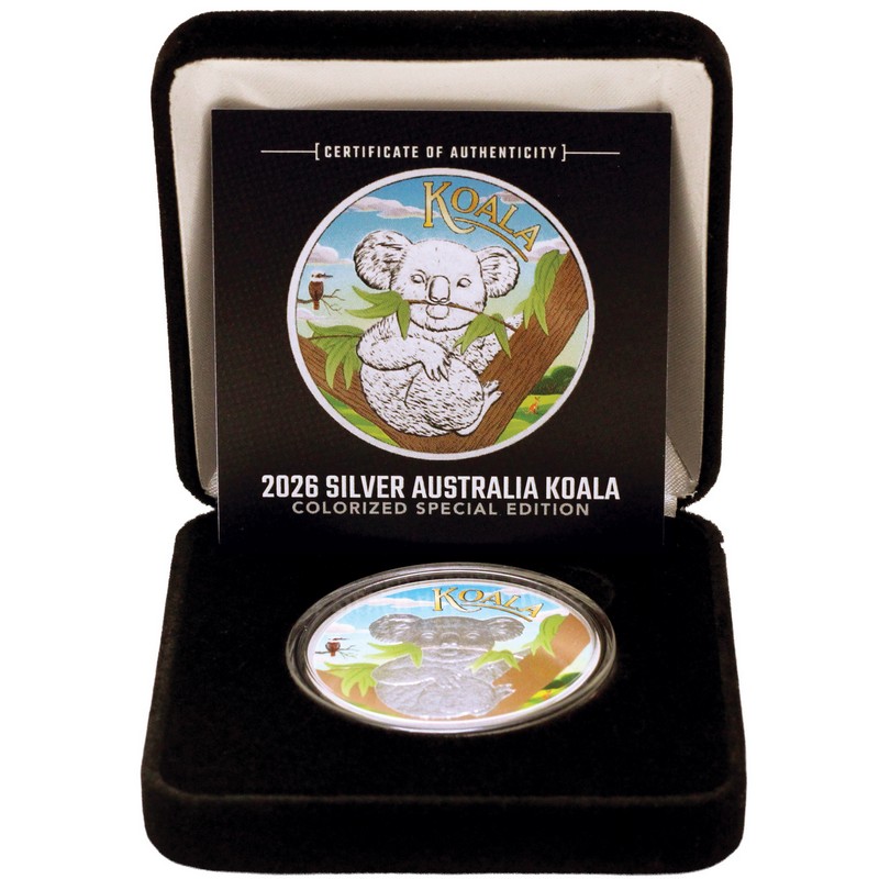 2026 P Australia 1 oz Colorized Silver Koala BU with COA | Perth