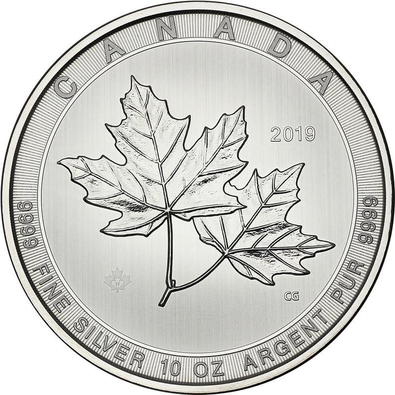19 10oz Silver Magnificent Maple Leafs Coin Silvertowne 19 10oz Silver Magnificent Maple Leafs Coin Silvertowne