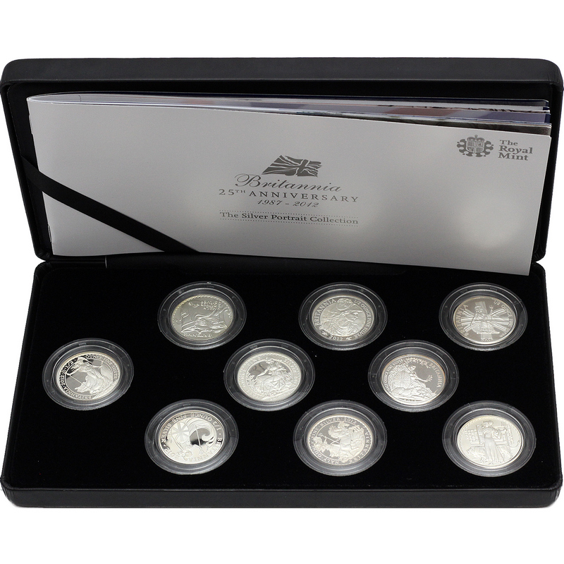 1987 - 2012 Silver Britannia Portrait 1/2oz 9 Coin Set | SilverTowne