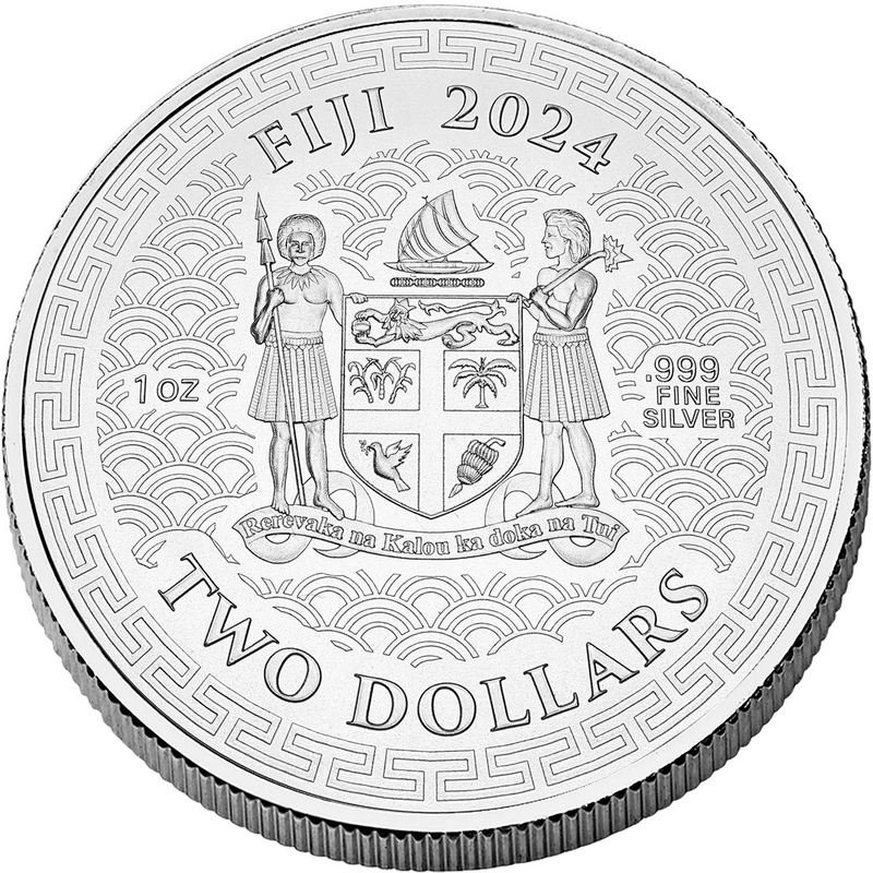 2024 Fiji Silver Year of the Dragon UHR BU Coin | SilverTowne
