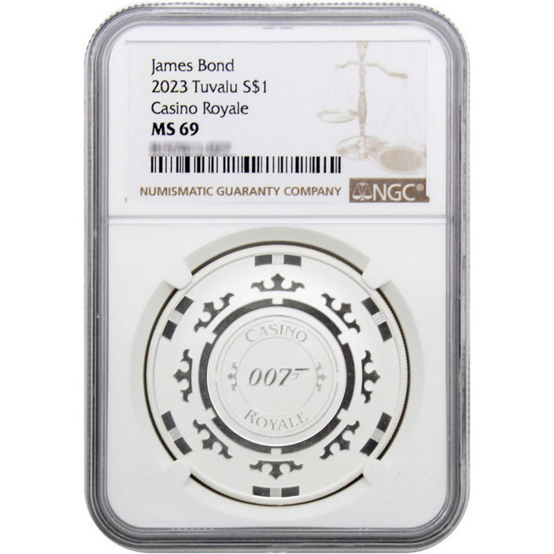 2023 James Bond Casino Royale 1oz Coin MS69 NGC | SilverTowne