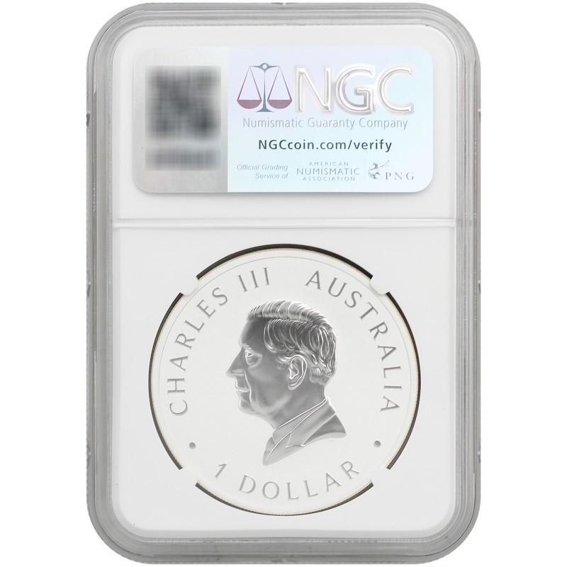 2025 P Silver Kookaburra 1oz MS70 ER NGC | SilverTowne