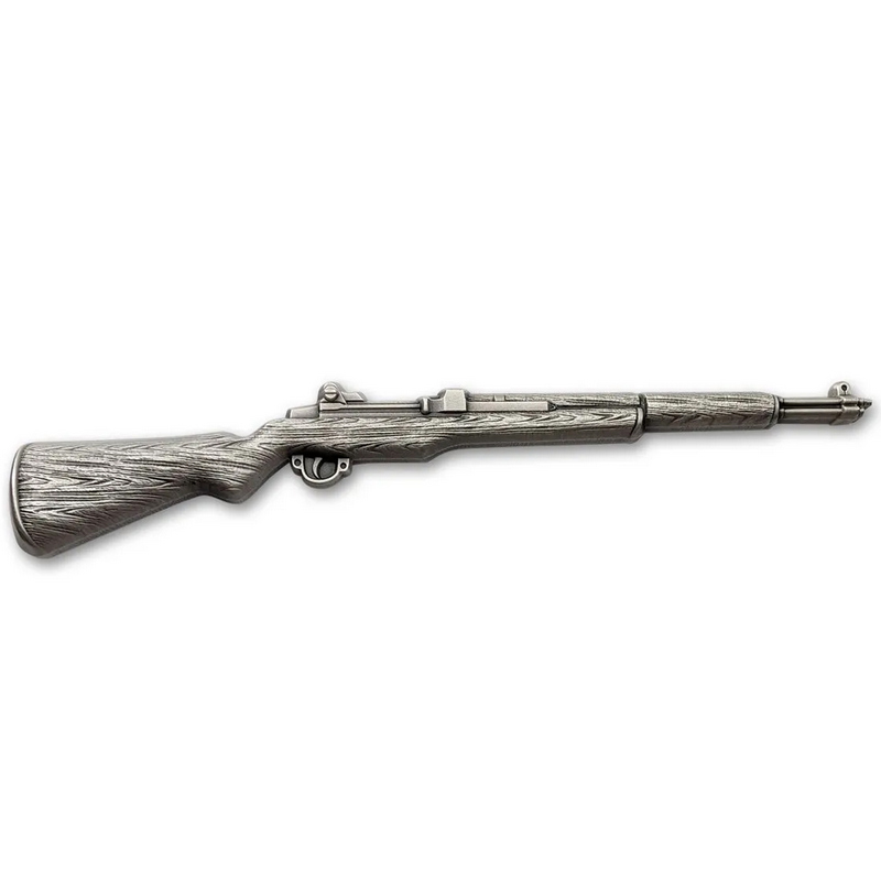 Chad 2025 2oz Silver Famous Rifle M1 Garand Antiqued Coin