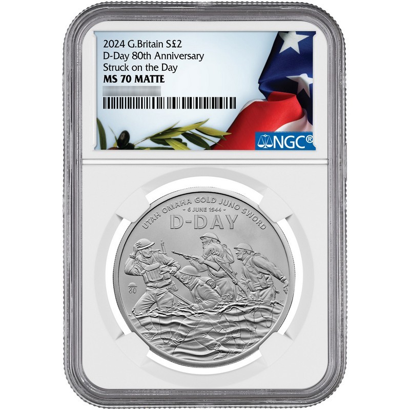 【正規品】 Matte MS70 Anniv 80th D-Day 2024 Struck NGC 6th June on デュエルマスターズ