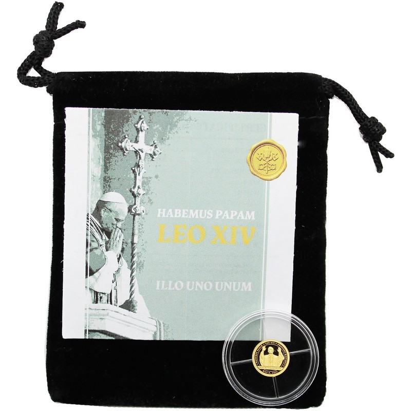 Pope Leo XIV 2025 Liberia Gold 0.5 Gram Proof Coin