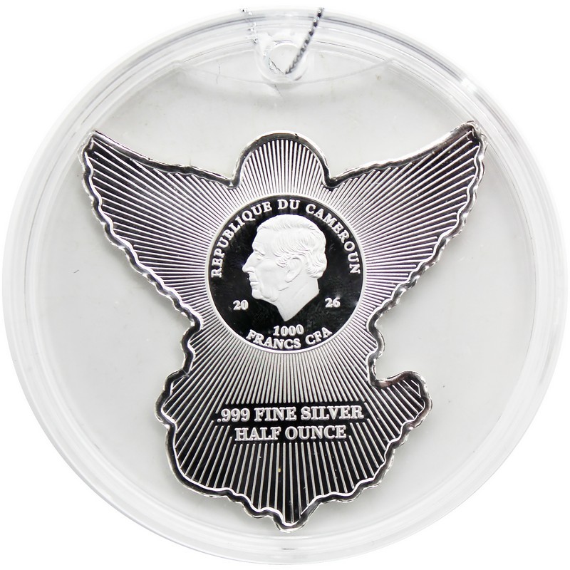 2026 エンジェル　純銀 ハーフオンス　限定　銀貨　新品未開封② 2026 Angel Shaped Silver Half Ounce Ornament Coin │SilverTowne