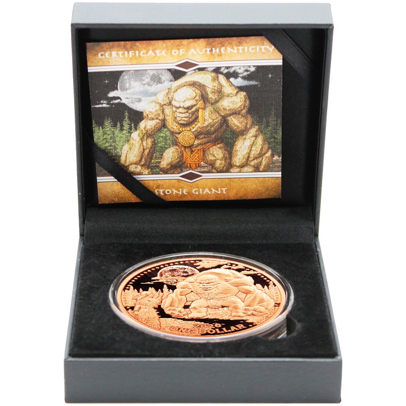 2026 Stone Giant 5 oz .9999 Copper Prooflike $1 Coin | Mesa Grande