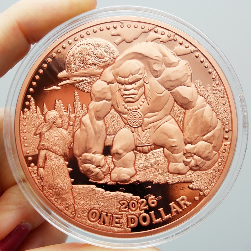 2026 Stone Giant 5 oz .9999 Copper Prooflike $1 Coin | Mesa Grande
