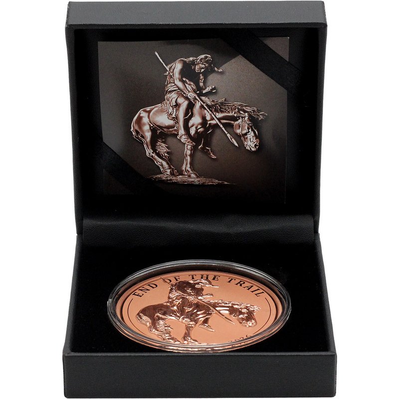 2026 Liberia 5 oz Copper End of the Trail High Relief Coin