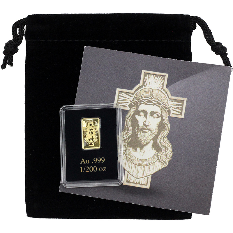 2026 Liberia 1/200 oz Gold Jesus Bar Proof-Like OGP | SilverTowne