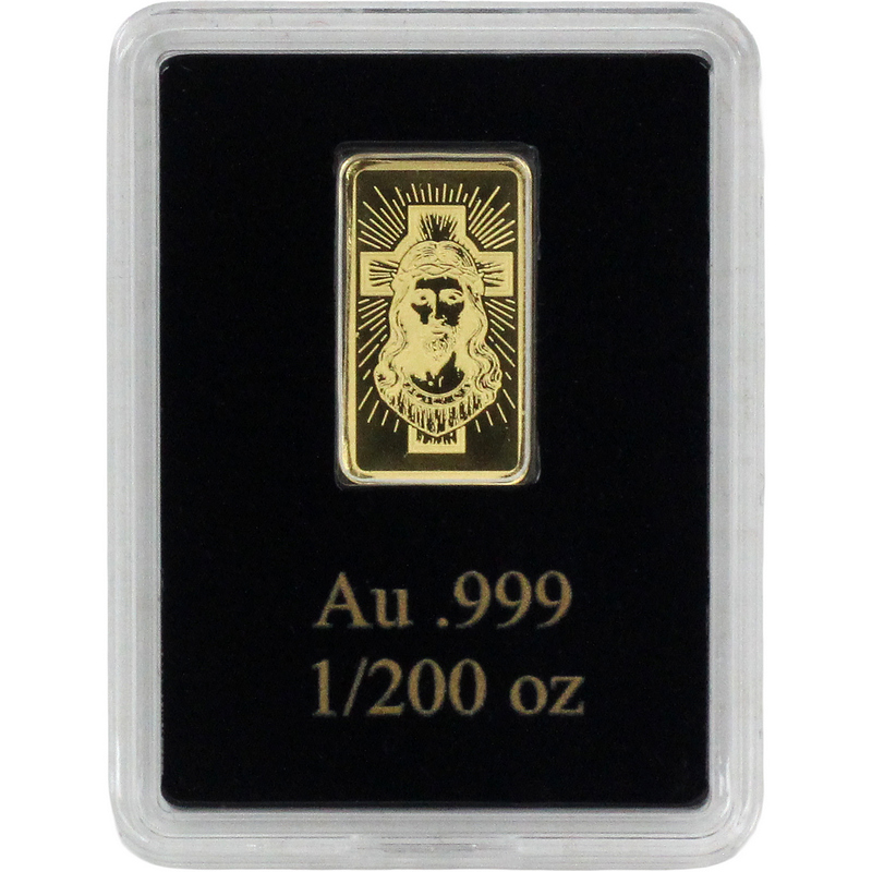 2026 Liberia 1/200 oz Gold Jesus Bar Proof-Like OGP | SilverTowne