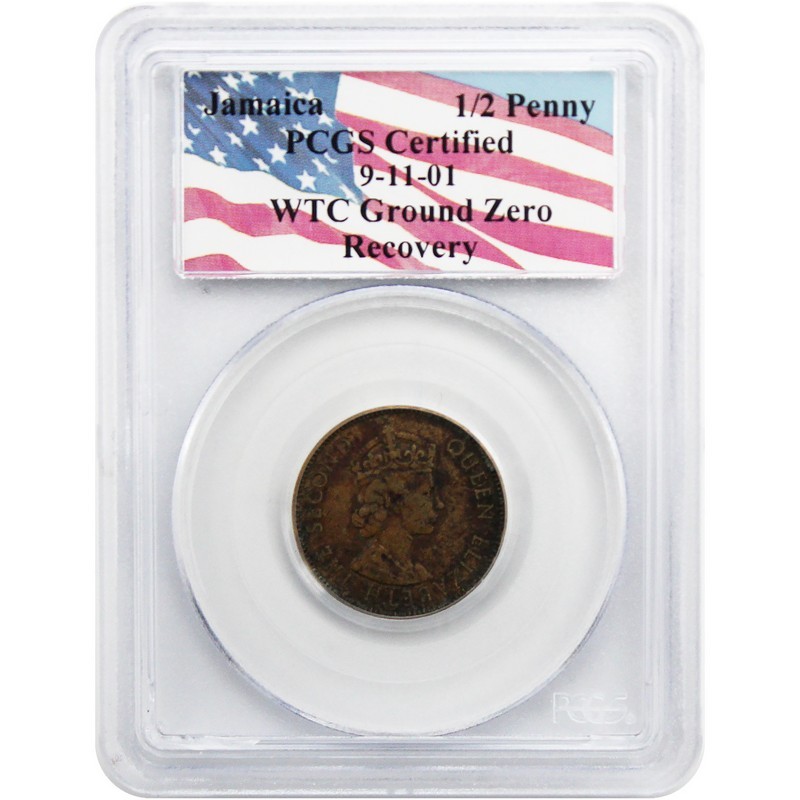 Jamaica 1/2 Penny WTC Ground Zero Recovery PCGS | SilverTowne