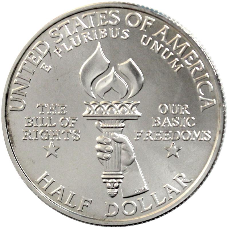 1993 W Bill Of Rights Silver 1/2$ BU | SilverTowne
