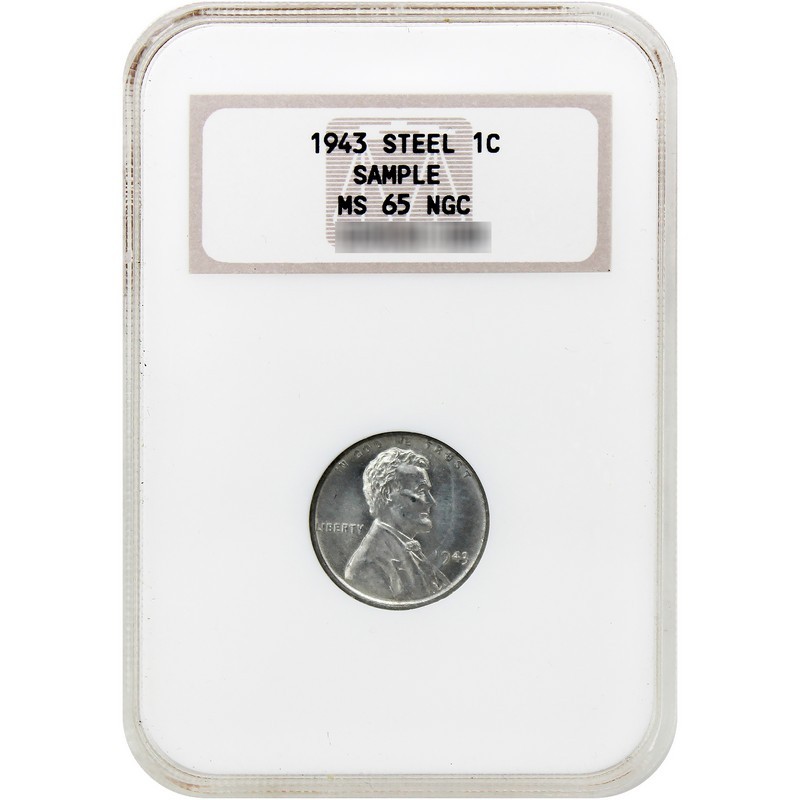 1943 Lincoln Cent Steel Sample MS65 NGC| SilverTowne