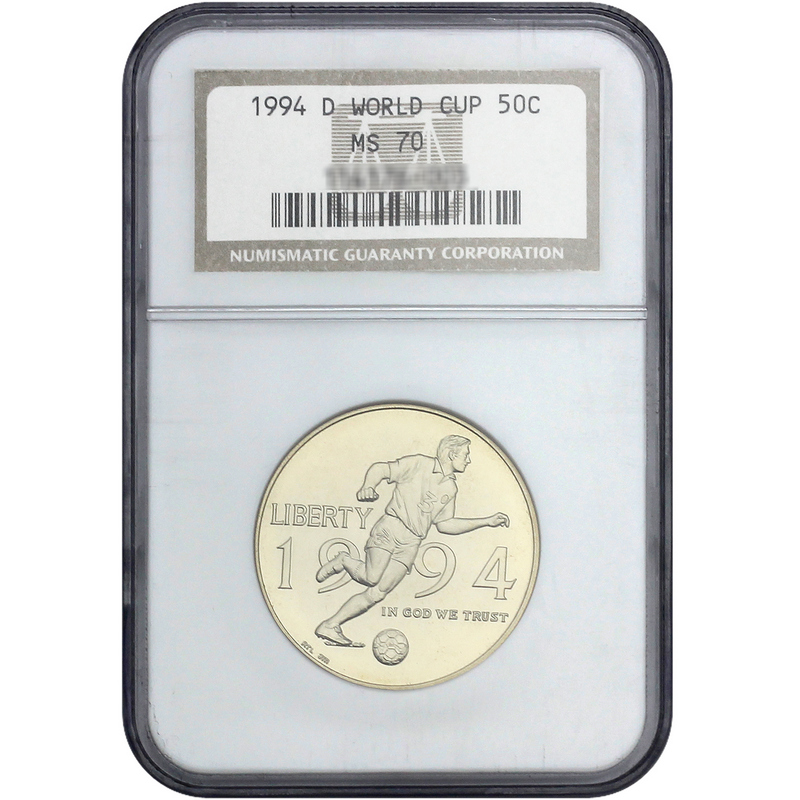 1994 D World Cup Half Dollar MS70 NGC | SilverTowne