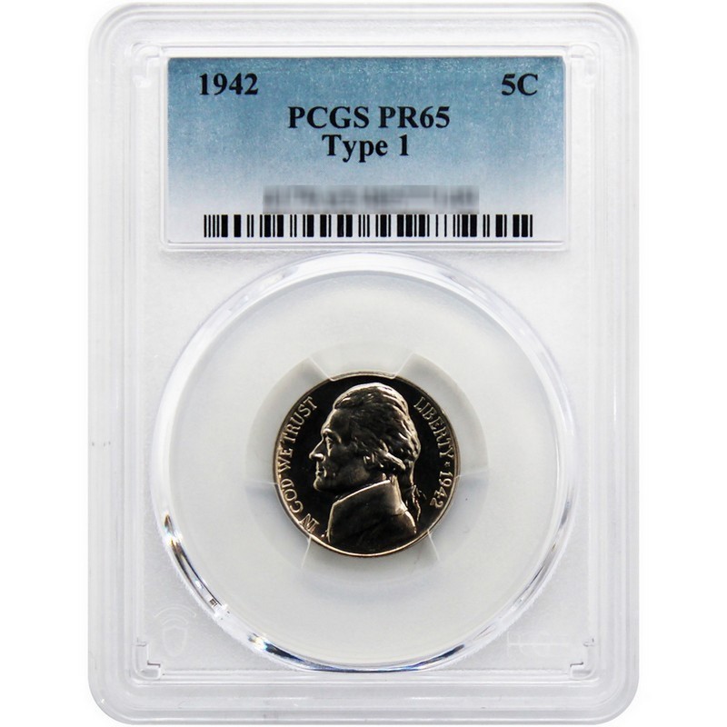 1942 Proof Jefferson Nickel Type 1 PR65 PCGS | SilverTowne