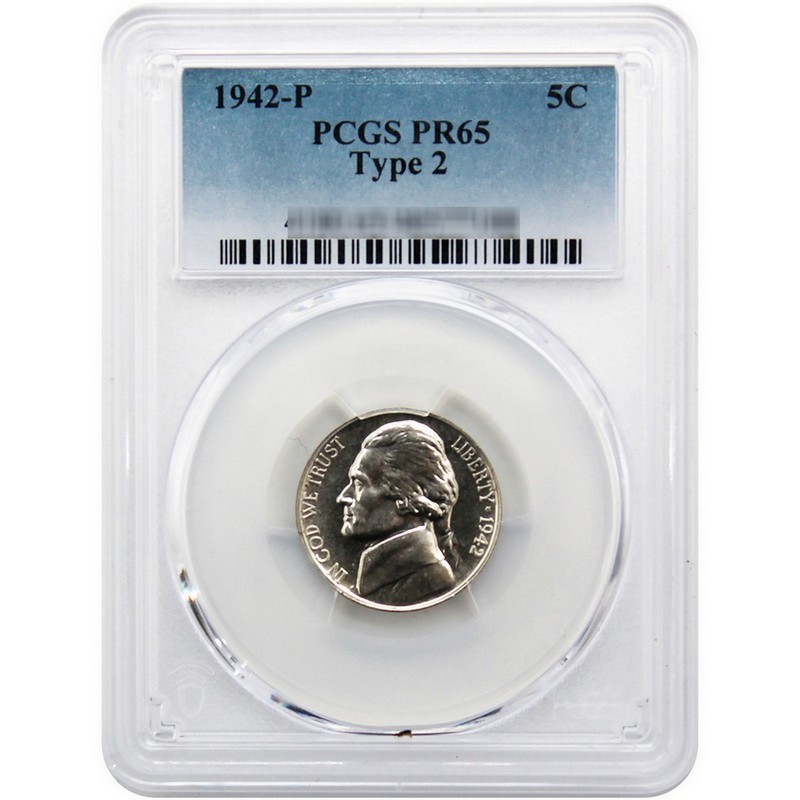 1942 P Proof Jefferson Nickel Type 2 PR65 PCGS | SilverTowne