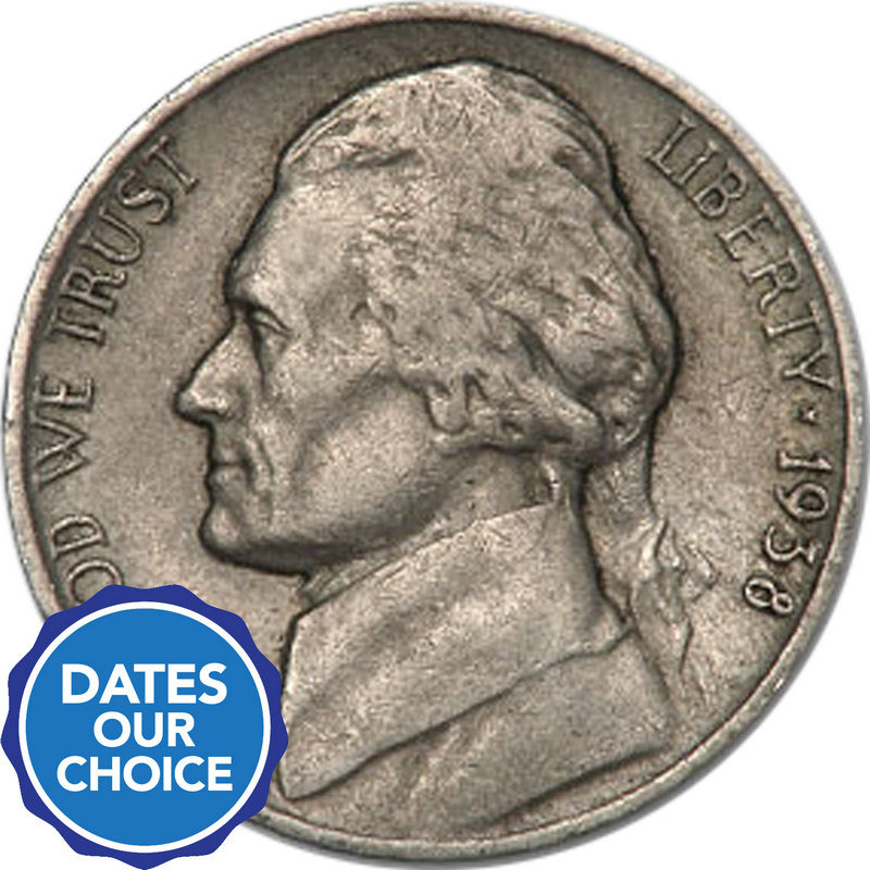 Pre 1964 Jefferson Nickel DOC Circulated Condition
