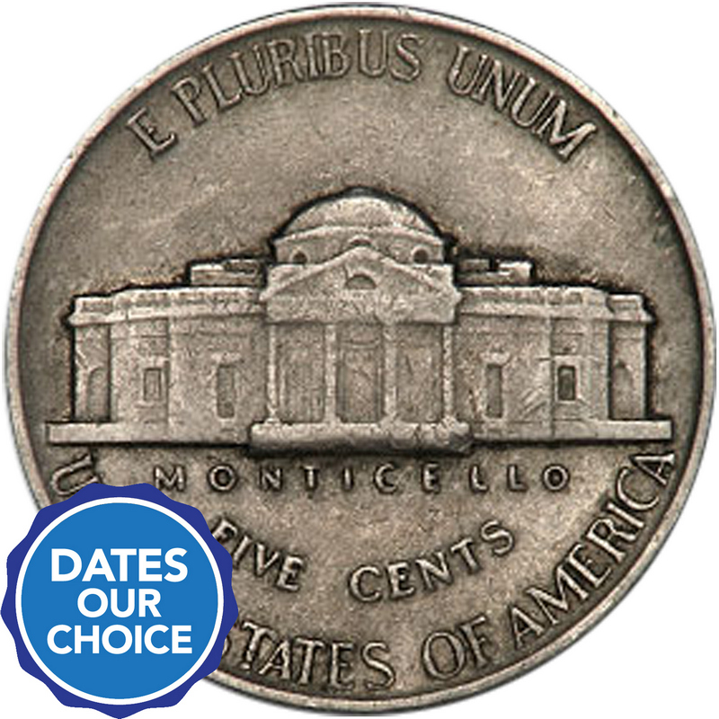 Pre 1964 Jefferson Nickel DOC Circulated Condition