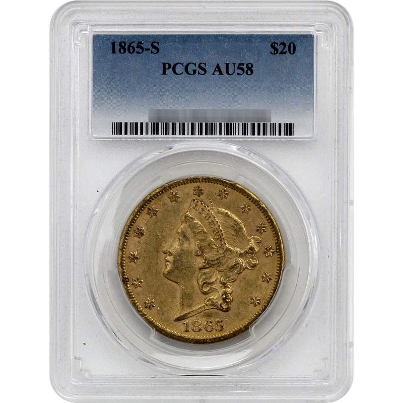 A（VIP価格）PCGS 3枚セット 1865 S $20 Gold Liberty Type 1 AU58 PCGS | SilverTowne