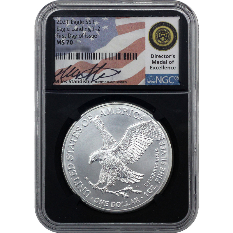 2021 SAE T2 MS70 FDI NGC Miles Standish | SilverTowne